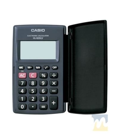 Ver Información de Calculadora  8 Dgitos de Bolsillo Casio HL-820LV en MegaOffice.com.ve