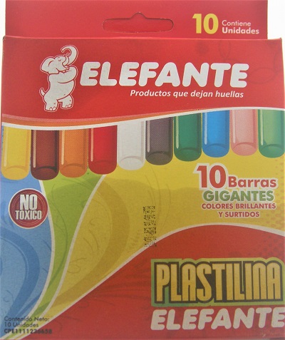 Plastilina Elefante Gigante 10 Colores