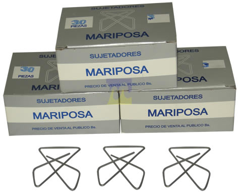 Ver Información de Clips Mariposa N 3 en MegaOffice.com.ve